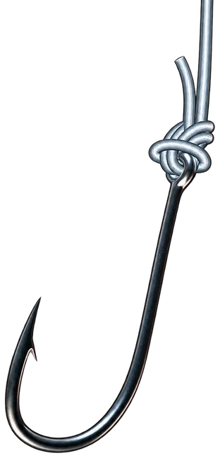 Berkley illustration of a completed Palomar knot on a hook